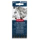 Set 6 bucati liner grafic profesional (0.05/0.1/0.2/0.3/0.5/0.8 mm) negru derwent Set 6 bucati liner grafic profesional (0.05/0.1/0.2/0.3/0.5/0.8 mm) negru derwent