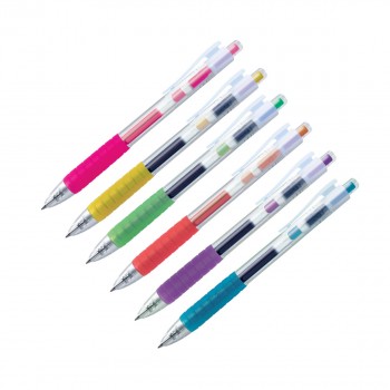 Set 6 buc pix cu gel 0.7mm fast gel faber-castell