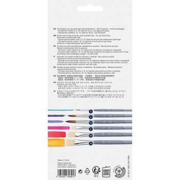 Set 6 pensule (3 rot+3 tes) creative studio faber-castell