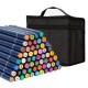 Set 60 markere sketching varf dublu rotund/tesit husa textila deli