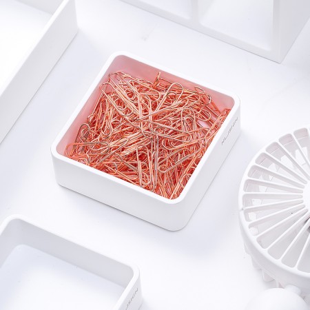 Set accesorii birou (agrafe, clipsuri, pioneze) auriu deli
