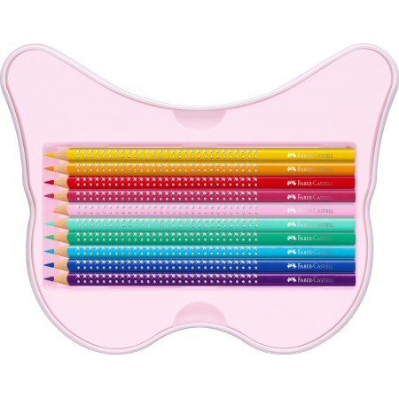 Set cadou 20 creioane colorate sparkle butterfly faber-castell