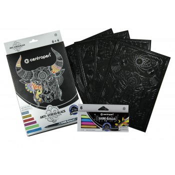 Set coli desen anti-stress + 6 markere centropen