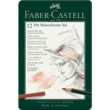 Set pitt monochrome 12 buc nou faber-castell