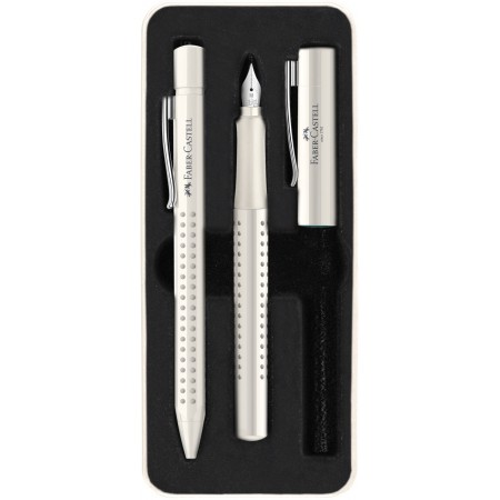 Set stilou m + pix grip 2010 alb cocos faber-castell Set stilou m + pix grip 2010 alb cocos faber-castell