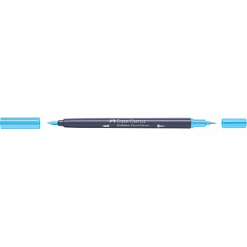 Sketch marker 2 capete albastru apa 164 goldfaber faber-castell