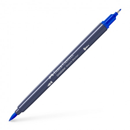 Sketch marker 2 capete albastru heliu roscat 151 goldfaber faber-castell