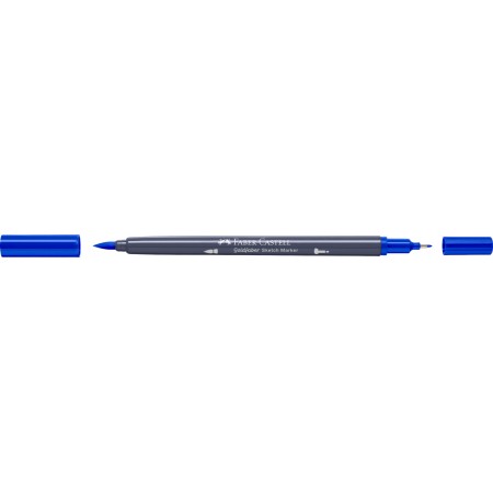 Sketch marker 2 capete albastru heliu roscat 151 goldfaber faber-castell