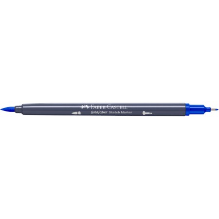 Sketch marker 2 capete albastru heliu roscat 151 goldfaber faber-castell