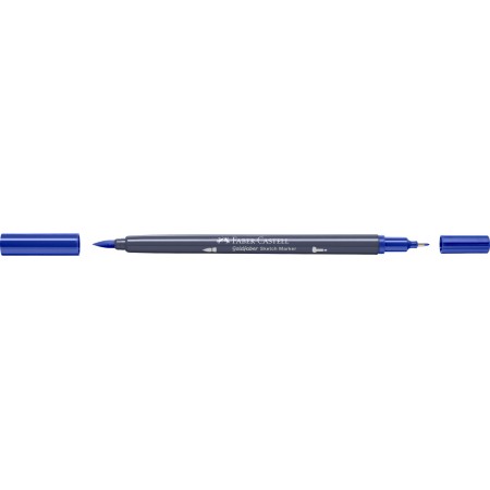 Sketch marker 2 capete albastru indian 247 goldfaber faber-castell