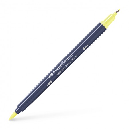 Sketch marker 2 capete galben deschis glazurat 104 goldfaber faber-castell