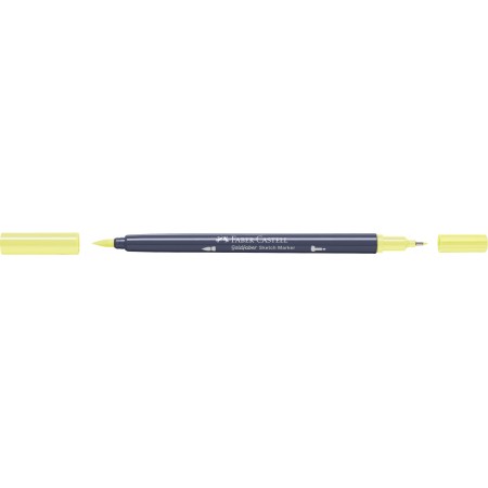 Sketch marker 2 capete galben deschis glazurat 104 goldfaber faber-castell
