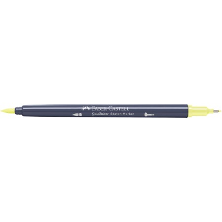 Sketch marker 2 capete galben deschis glazurat 104 goldfaber faber-castell