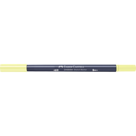 Sketch marker 2 capete galben deschis glazurat 104 goldfaber faber-castell
