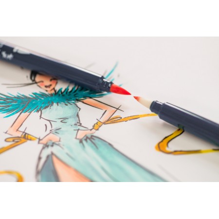 Sketch marker 2 capete set 6 novel goldfaber faber-castell Sketch marker 2 capete set 6 novel goldfaber faber-castell