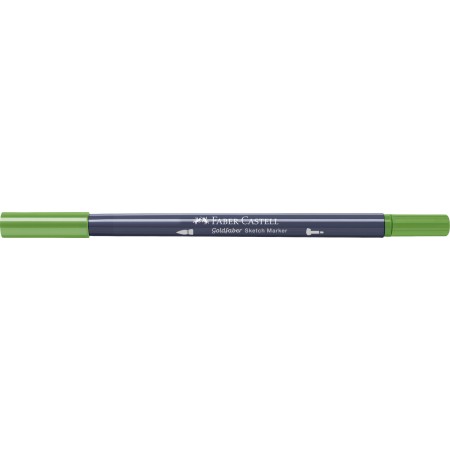 Sketch marker 2 capete verde pamantiu galbui 168 goldfaber faber-castell