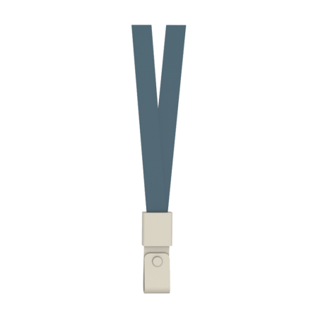Snur textil pentru ecuson albastru capsa pvc 450*15mm 12 buc/set