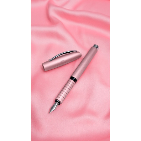 Stilou essentio aluminium rose f faber-castell