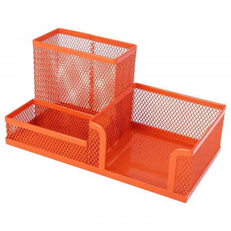 Suport birou 3 compartimente mesh color deli