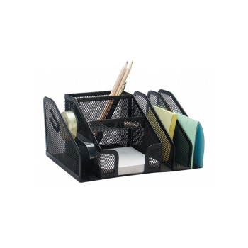Suport birou 6 compartimente+suport banda adeziva mesh
