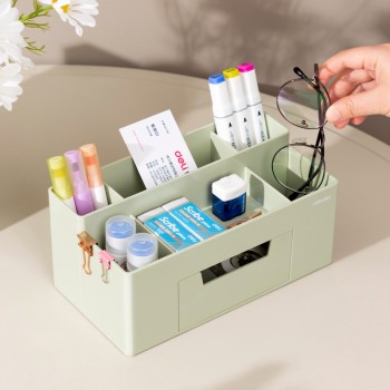 Suport birou 7 compartimente + sertar vernil deli