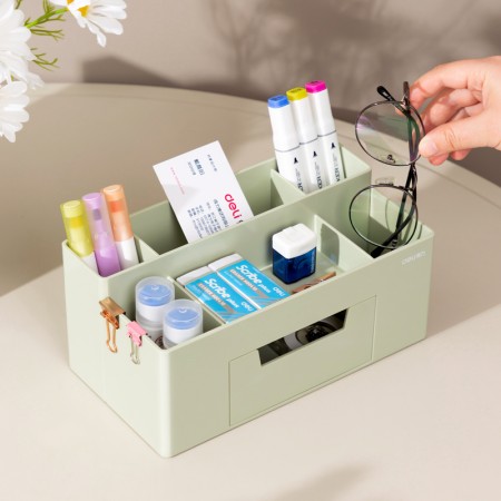 Suport birou 7 compartimente + sertar vernil deli