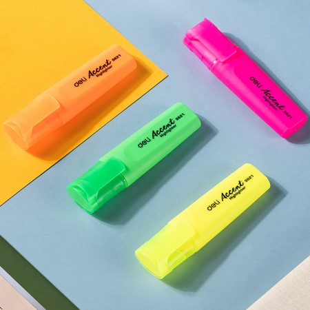 Textmarker set 4 accent s621 deli