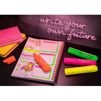 Textmarker set 4 superfluorescent gen z cutie carton faber-castell