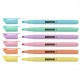 Textmarker set 6 pastel slim cutie plastic kores