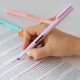 Textmarker set 6 pastel slim cutie plastic kores