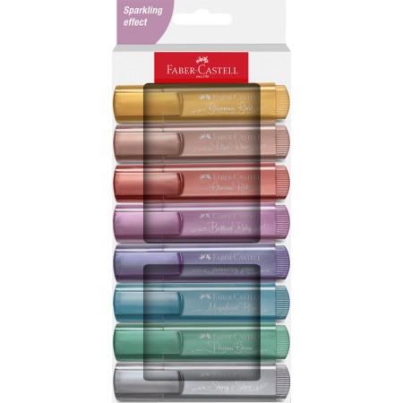 Textmarker set 8 metalizat cutie carton 2024 faber-castell