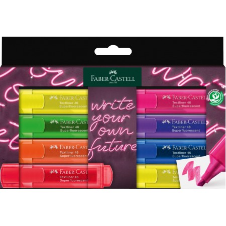 Textmarker set 8 superfluorescent gen z cutie carton faber-castell